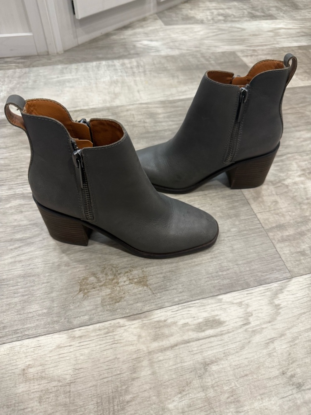 Lucky Brand Charcoal Ankle Booties